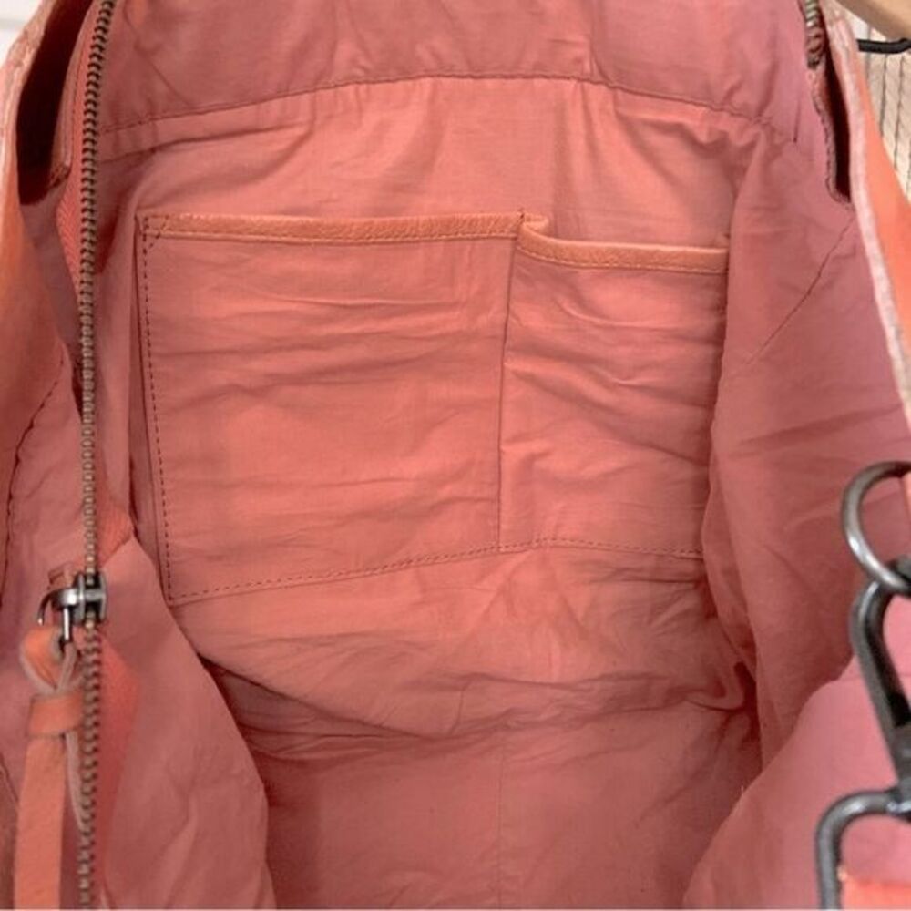 FREE‎ PEOPLE Leslie Leather Tote Tiger Red Bag - Picture 6 of 16